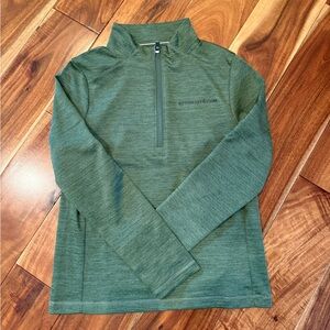 Vineyard Vines Boys Olive Quarter-Zip Sankaty Pullover